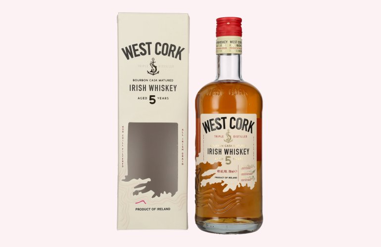 West Cork 5 Years Old Bourbon Cask Irish Whiskey 40% Vol. 0,7l in Geschenkbox
