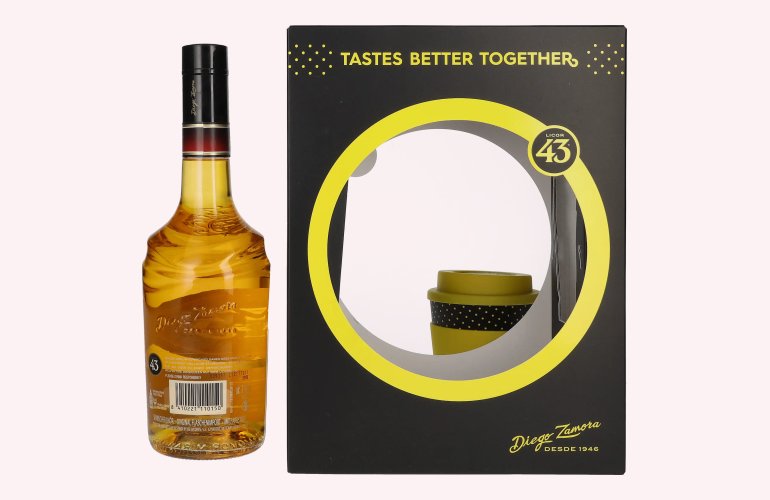 Licor 43 CUARENTA Y TRES ORIGINAL 31% Vol. 0,7l in geschenkverpakking met Coffeecup