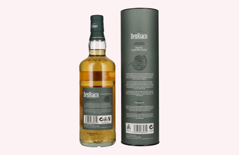 The BenRiach PEATED QUARTER CASKS Single Malt Scotch Whisky 46% Vol. 0,7l in Giftbox