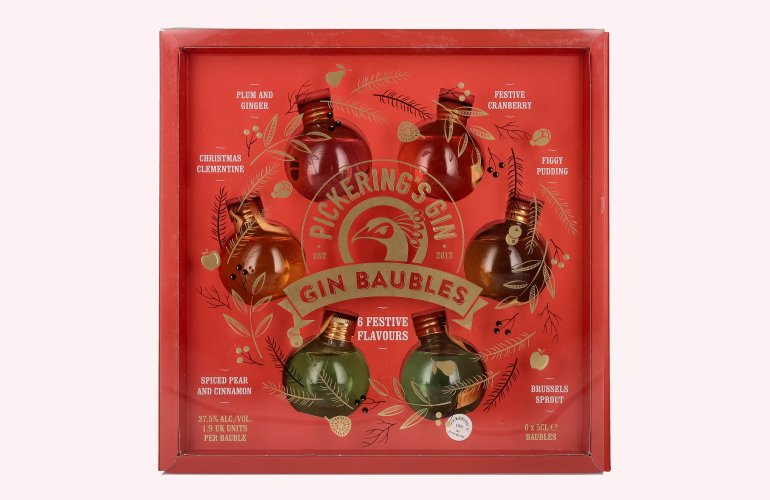 Pickering's Christmas Gin Baubles 37,5% Vol. 6x0,05l in Giftbox