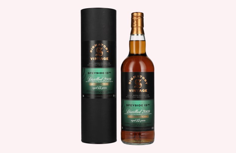 Signatory Vintage Small Batch Edition SPEYSIDE (M) 15 Years Old Single Malt #19 2009 48,2% Vol. 0,7l in Geschenkbox