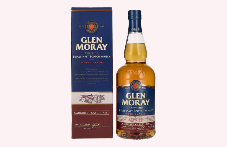 Glen Moray Elgin Classic Cabernet Cask Finish GB 40% Vol. 0,7l in Giftbox