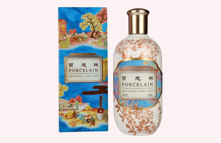 Porcelain Shanghai Dry Gin 43% Vol. 0,7l en boîte cadeau