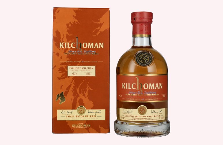 Kilchoman Islay Single Malt Whisky Bourbon/Oloroso Sherry SMALL BATCH 2 47,1% Vol. 0,7l in geschenkverpakking