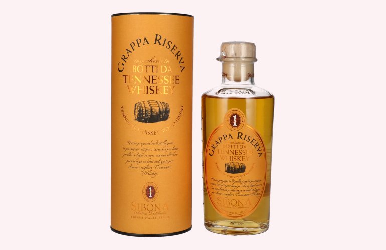 Sibona GRAPPA RISERVA botti da TENNESSEE WHISKEY 40% Vol. 0,5l in Geschenkbox