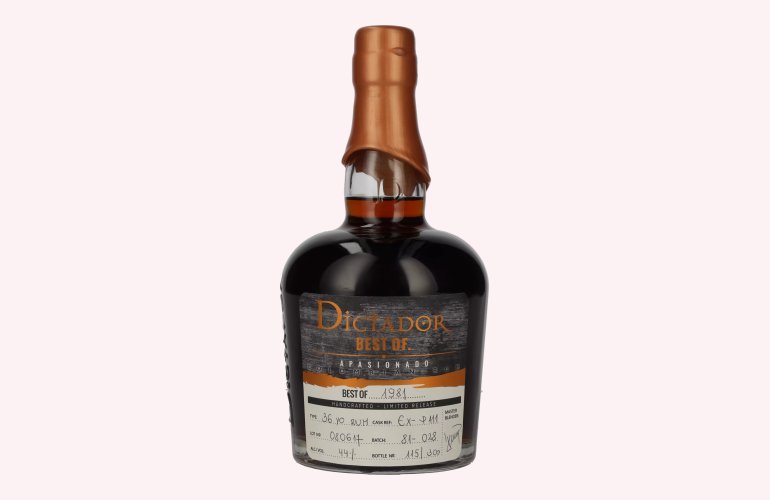 Dictador BEST OF 1981 APASIONADO Colombian Rum EXP-111 44% Vol. 0,7l