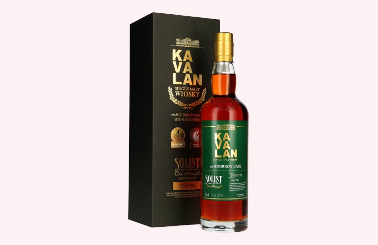 Kavalan SOLIST Single Malt Whisky ex-Bourbon Cask 55,6% Vol. 0,7l en boîte cadeau