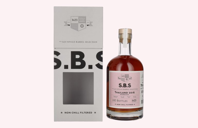 1423 S.B.S THAILAND Single Barrel Selection 2016 55% Vol. 0,7l in Giftbox