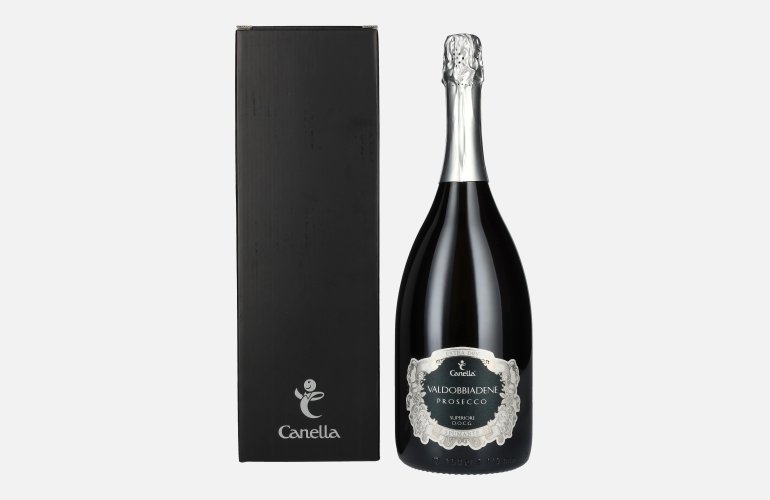 Canella Valdobbiadene Prosecco Superiore Millesimato Extra Dry DOCG 2023 11% Vol. 1,5l en boîte cadeau