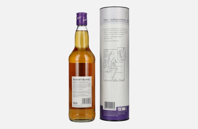 Arran ROBERT BURNS Blended Scotch Whisky 40% Vol. 0,7l en boîte cadeau