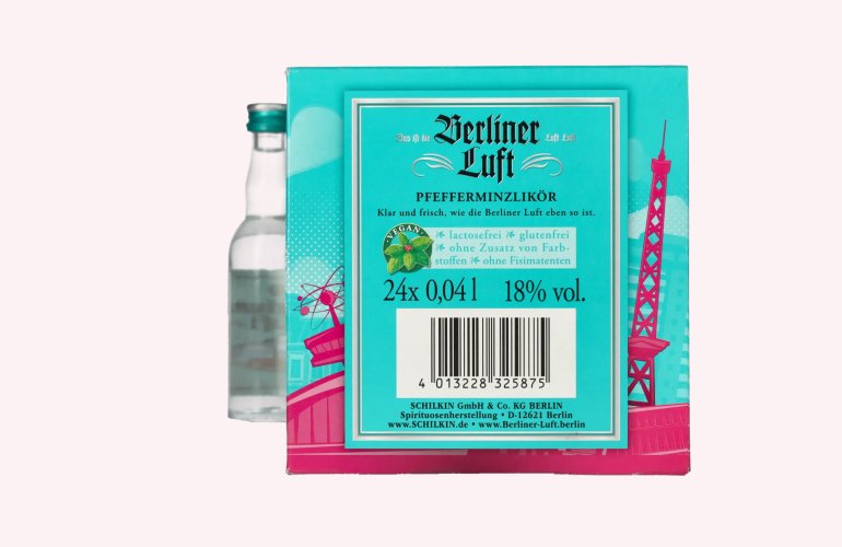 Berliner Luft DER FRISCHE Pfefferminzlikör 18% Vol. 24x0,04l