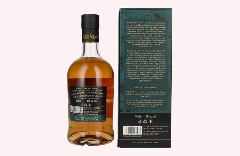 The GlenAllachie 12 Years Old MOSCATEL WOOD FINISH 48% Vol. 0,7l en boîte cadeau