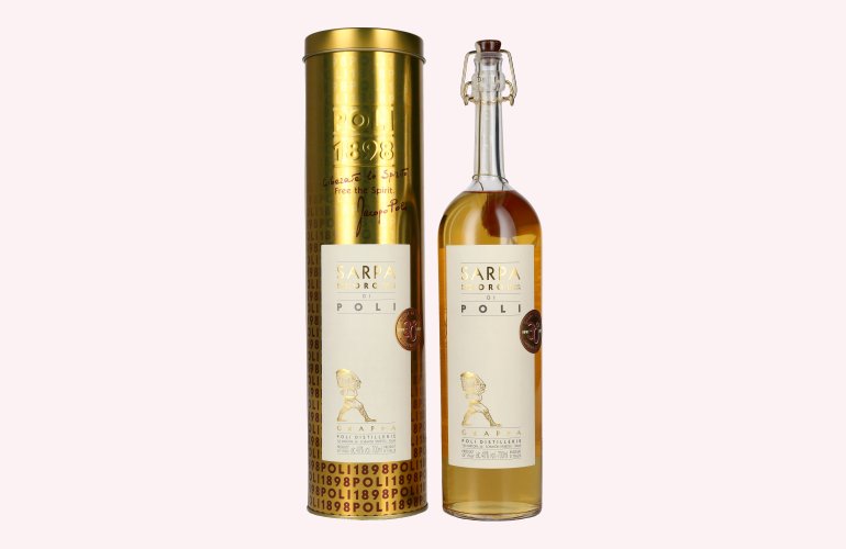 Poli Grappa Sarpa Oro di Poli 40% Vol. 0,7l in Tinbox