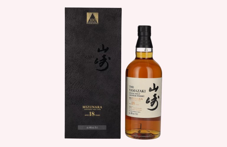 Suntory The Yamazaki 18 Years Old 100th Anniversary Single Malt Mizunara Japanese Oak Cask 48% Vol. 0,7l in Geschenkbox