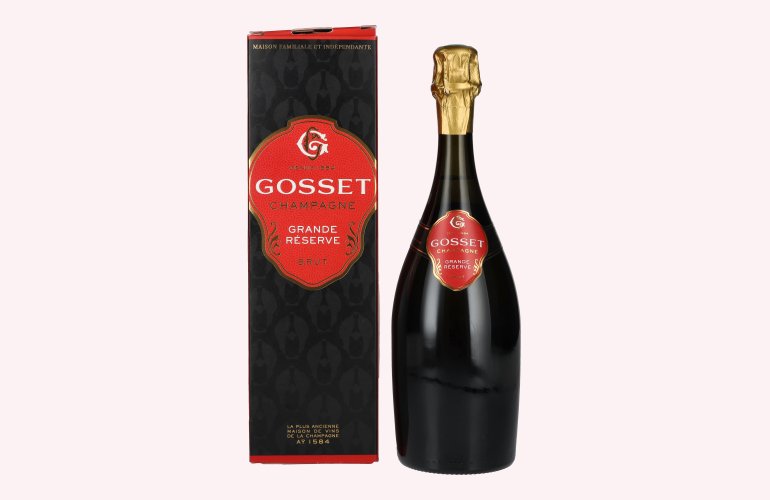 Gosset Champagne Grande Réserve Brut 12% Vol. 0,75l in geschenkverpakking