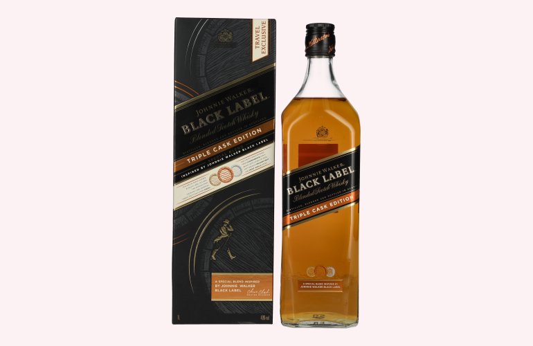 Johnnie Walker BLACK LABEL Blended Scotch Whisky TRIPLE CASK EDITION 40% Vol. 1l in geschenkverpakking
