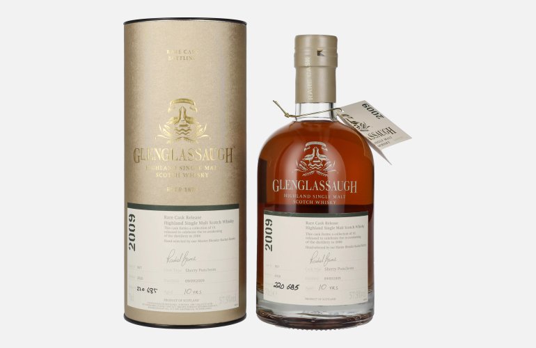 Glenglassaugh 10 Years Old RARE CASK RELEASE 2009 Sherry Puncheon Cask 957 57,9% Vol. 0,7l in geschenkverpakking