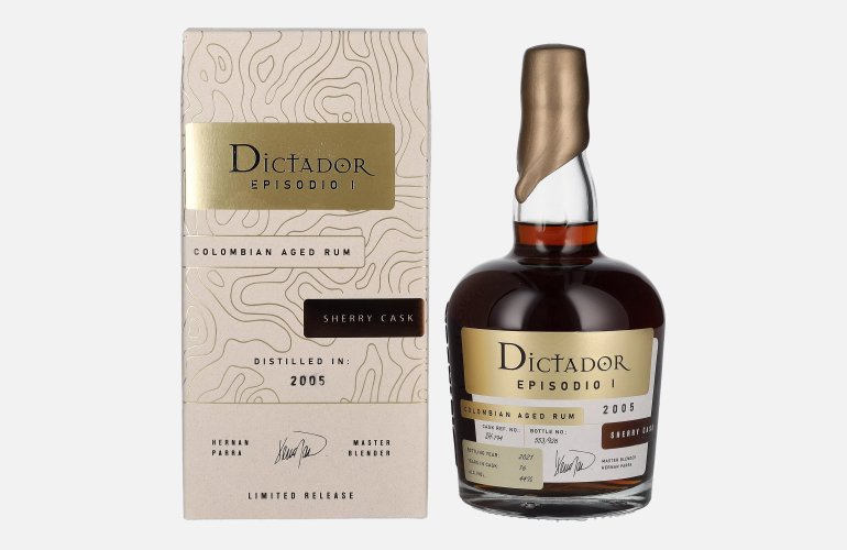 Dictador EPISODIO I 16 Years Old SHERRY CASK Rum 2005 44% Vol. 0,7l in Giftbox