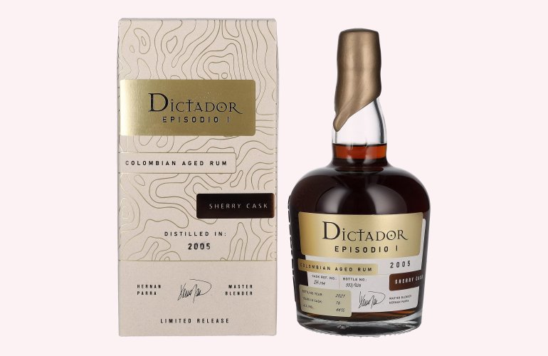 Dictador EPISODIO I 16 Years Old SHERRY CASK Rum 2005 44% Vol. 0,7l in Geschenkbox