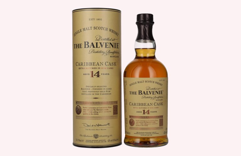 The Balvenie 14 Years Old Caribbean Cask 43% Vol. 0,7l in Giftbox