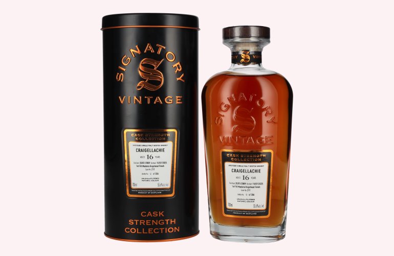 Signatory Vintage CRAIGELLACHIE 16 Years Old 1st Fill Madeira Hogshead Cask Strength #211 2009 55,6% 0,7l in Tinbox