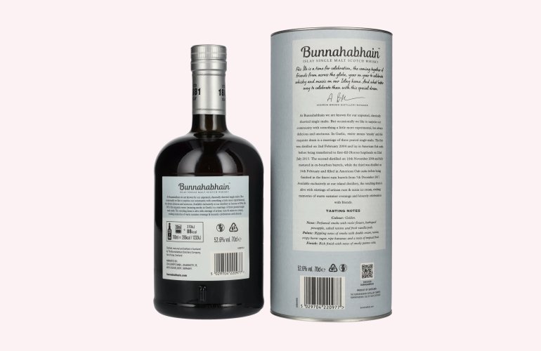Bunnahabhain 17 Years Old MÒINE TRIPLE CASK Limited Release Fèis Ìle 2023 52,6% Vol. 0,7l en boîte cadeau