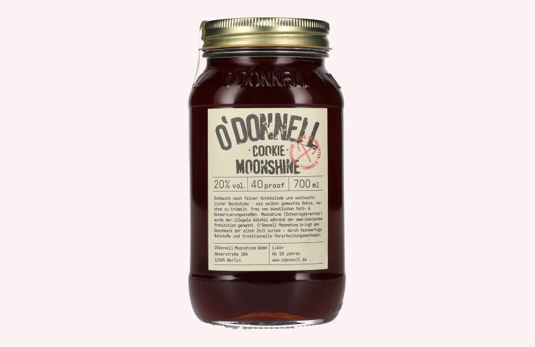 O'Donnell Moonshine COOKIE Likör 20% Vol. 0,7l