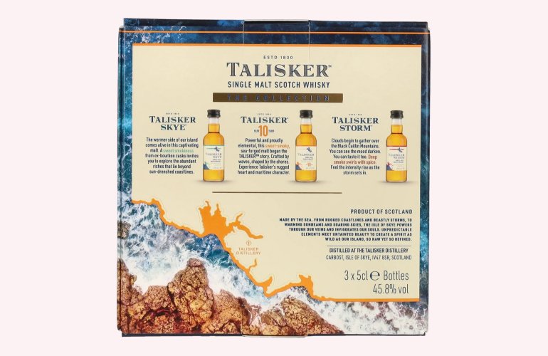Talisker The Collection Made By The Sea Single Malt Scotch Whisky 45,8% Vol. 3x0,05l in Geschenkbox
