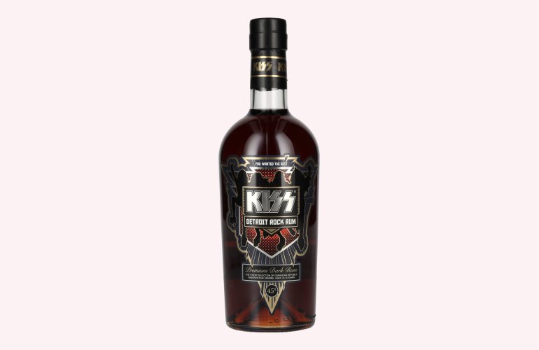 Kiss Detroit Rock Premium Dark Rum 45% Vol. 0,7l