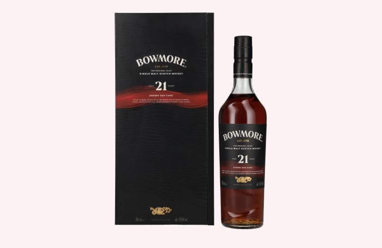 Bowmore 21 Years Old Sherry Oak Cask Islay Single Malt 46,8% Vol. 0,7l in Giftbox