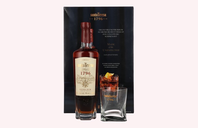 Santa Teresa 1796 Solera Rum 40% Vol. 0,7l in Geschenkbox mit Glas