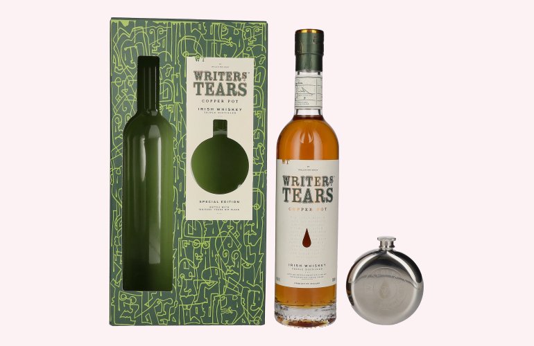 Writer's Tears COPPER POT Irish Whiskey Special Edition 40% Vol. 0,7l in Giftbox with Hip Flask