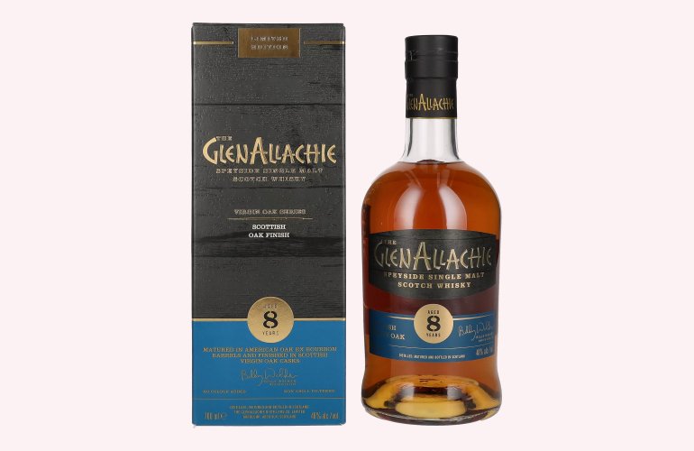 The GlenAllachie 8 Years Old SCOTTISH VIRGIN OAK FINISH 48% Vol. 0,7l in Geschenkbox
