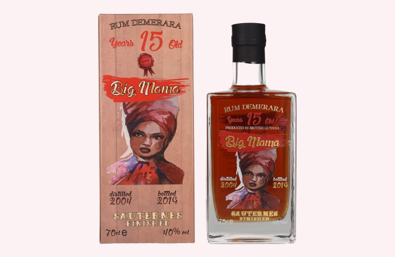 Big Mama 15 Years Old Rum Demerara Sauternes Finished 2004 40% Vol. 0,7l in Giftbox