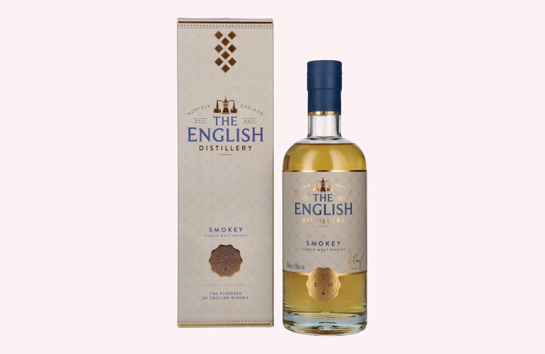 The English Whisky Co. SMOKEY Single Malt Whisky 43% Vol. 0,7l in geschenkverpakking
