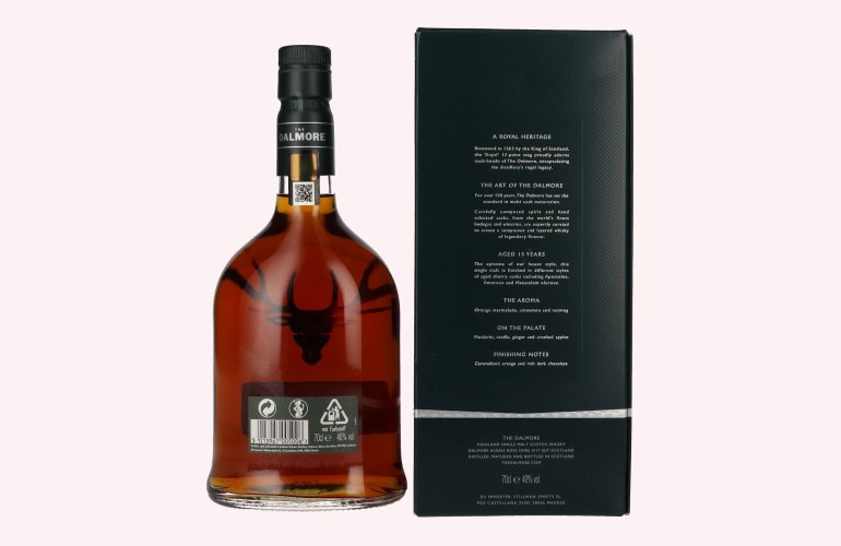 The Dalmore 15 Years Old Highland Single Malt Scotch Whisky 40% Vol. 0,7l in Geschenkbox