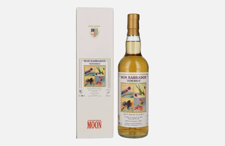 Moon Import Reserve REMEMBER Rum Barbados Patent and Pot Still 2022 45% Vol. 0,7l en boîte cadeau