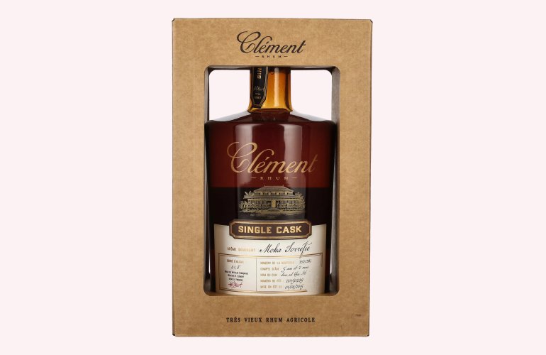 Clément Trés Vieux Rhum Agricole SINGLE CASK Moka Torréfié 41,8% Vol. 0,5l in Giftbox