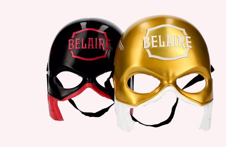 Luc Belaire Superhelden Maske 2 Stück mit LED
