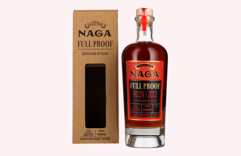 Naga Full Proof Asian Rum KINGDOM OF SIAM 2012 60,1% Vol. 0,7l in Geschenkbox