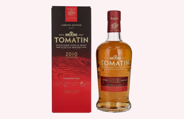 Tomatin 12 Years Old Italian Collection AMARONE CASKS 2010 46% Vol. 0,7l in Giftbox