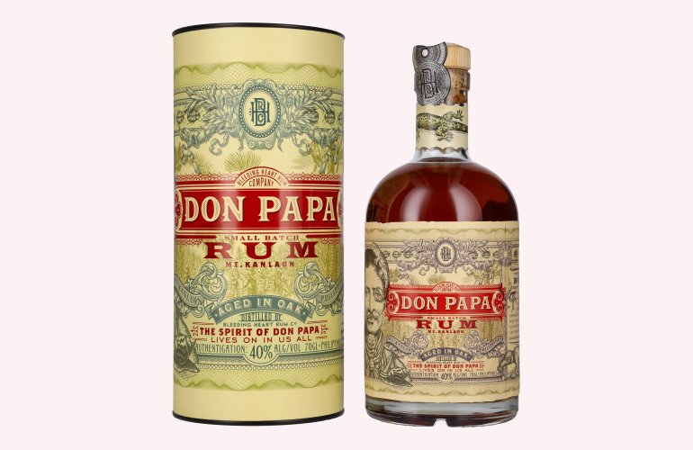 Don Papa 7 Years Old Small Batch Rum - Old Edition 40% Vol. 0,7l en boîte cadeau
