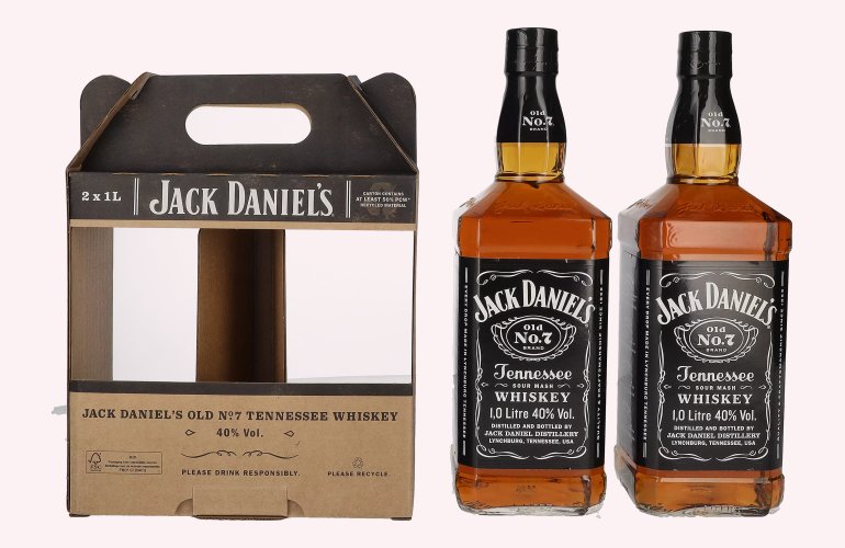 Jack Daniel's Tennesse Whiskey TWINPACK 40% Vol. 2x1l in Geschenkbox