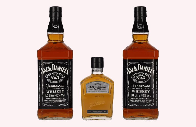 Jack Daniel's Travel Pack 40% Vol. 2x1l in Giftbox + 1x0,2l