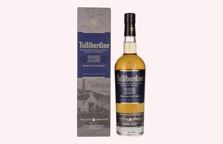 Tullibardine 225 Sauternes Finish Highland Single Malt Scotch Whisky 43% Vol. 0,7l in Giftbox