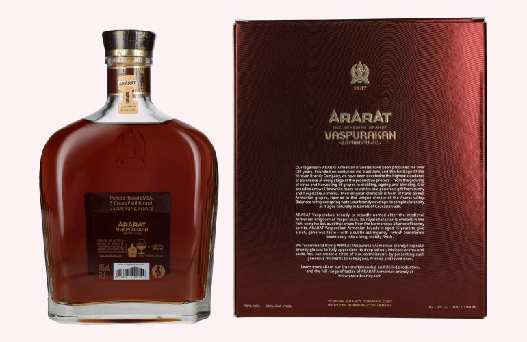 Ararat Vaspurakan 15 Years Old 40% Vol. 0,7l in Giftbox