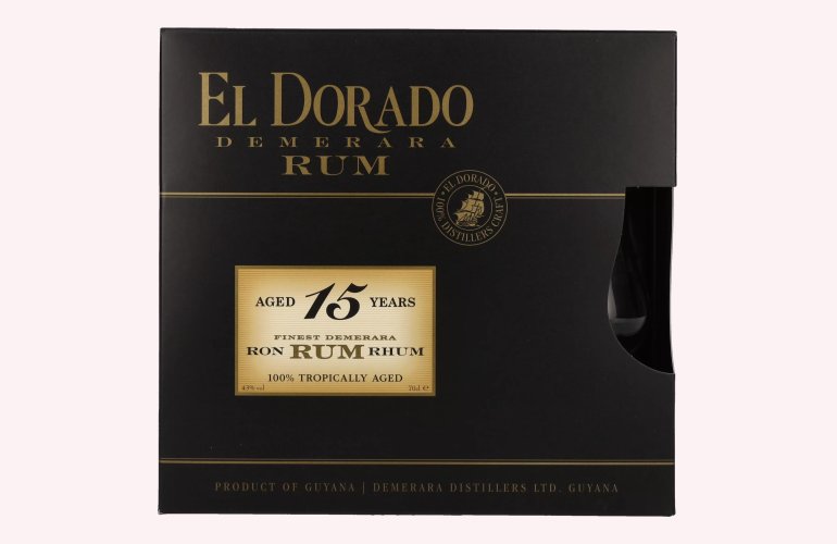 El Dorado 15 Years Old Finest Demerara Rum SPECIAL RESERVE 43% Vol. 0,7l in Giftbox with 2 glasses