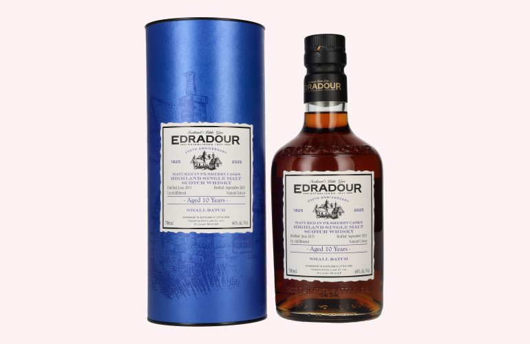Edradour 10 Years Old Small Batch 200th Anniversary PX Sherry Cask 46% Vol. 0,7l en boîte cadeau
