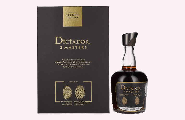 Dictador 2 MASTERS 1978 39 Years Old Colombian Rum Leclerc Briant Finish 2nd Release 41,2% Vol. 0,7l in Geschenkbox
