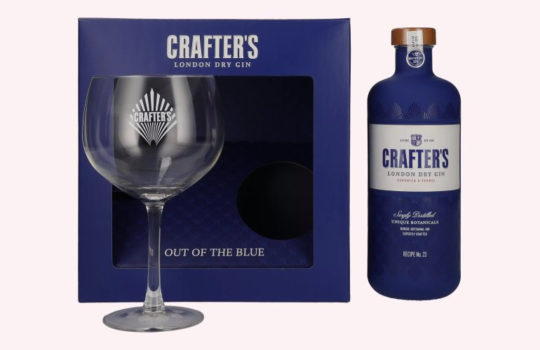 Crafter's London Dry Gin 43% Vol. 0,7l in Giftbox with glass